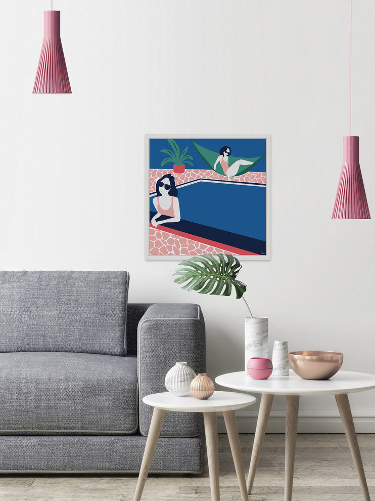 "Candid" Framed Painting Print, 18"x18"