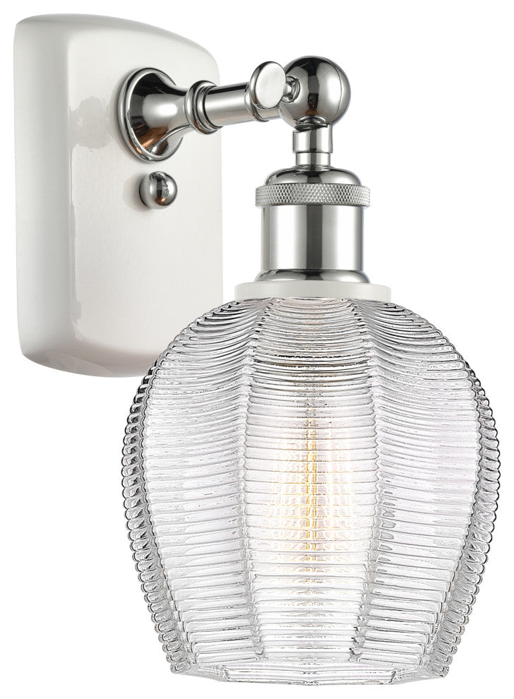Innovations 516-1W-WPC-G462-6 1 Light Sconce, White, Polished Chrome