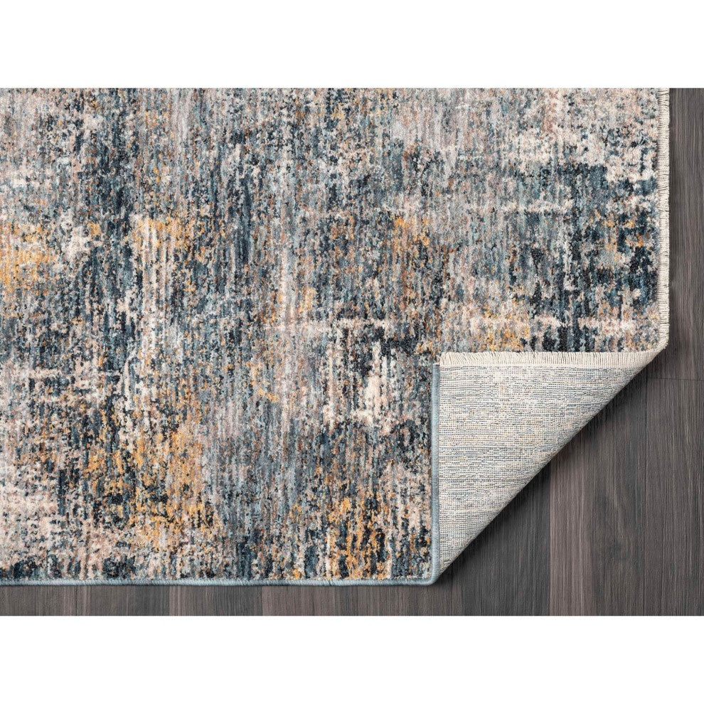 Hampton Abstract Area Rug, Silver, 7'10" Round