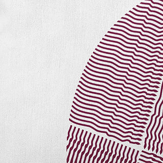 Big Circle Polyester Indoor/Outdoor Pillow, Maroon Red, 20"x20"