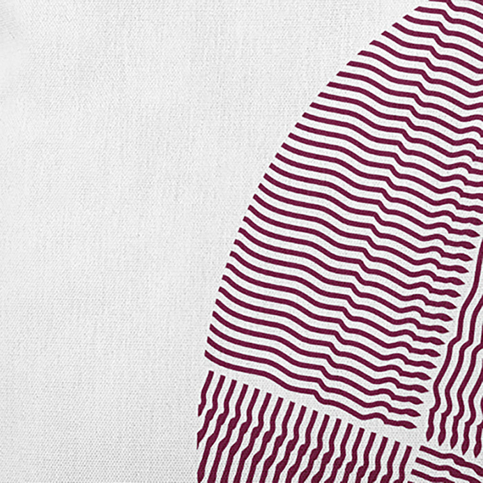 Big Circle Polyester Indoor/Outdoor Pillow, Maroon Red, 20"x20"