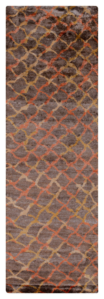 Surya Platinum PLAT-9019 5'x8' Rug, Dark Brown/Rust/Camel/Tan