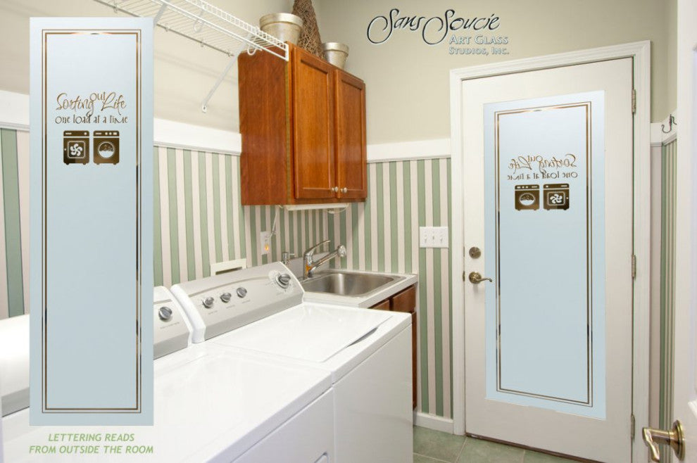 Laundry Door - Sorting Out Life Washer Dryer - Primed - 30" x 80" - Knob on...