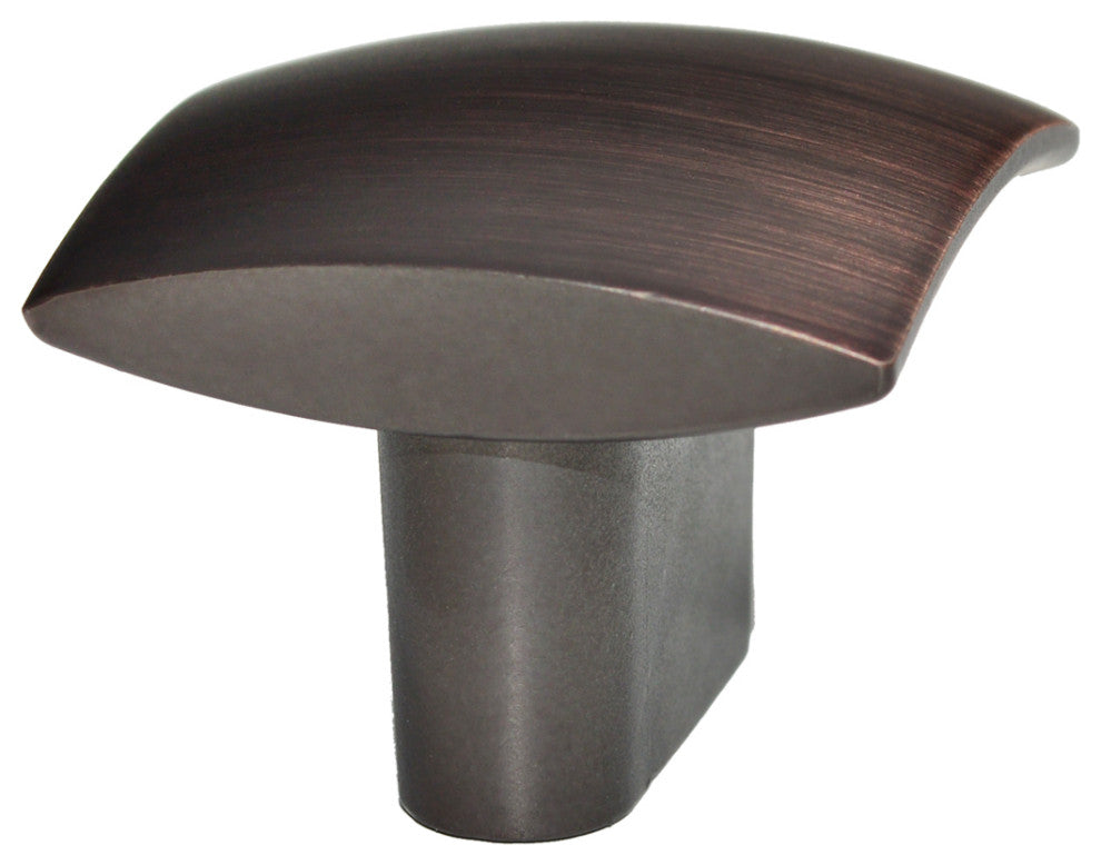 Utopia Alley Rhonda Contoured Square Cabinet Knob, 1.3", Oil Rubbed Bronze, 0.7, 5 Pack