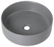 15.7 in Round Bathroom Ceramic Vessel Sink, Matt Light Gray