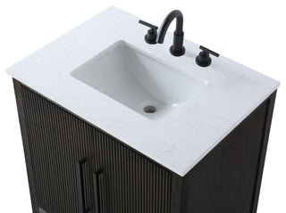 Home Living 30" Single Bathroom Vanity, Chocolate Oak