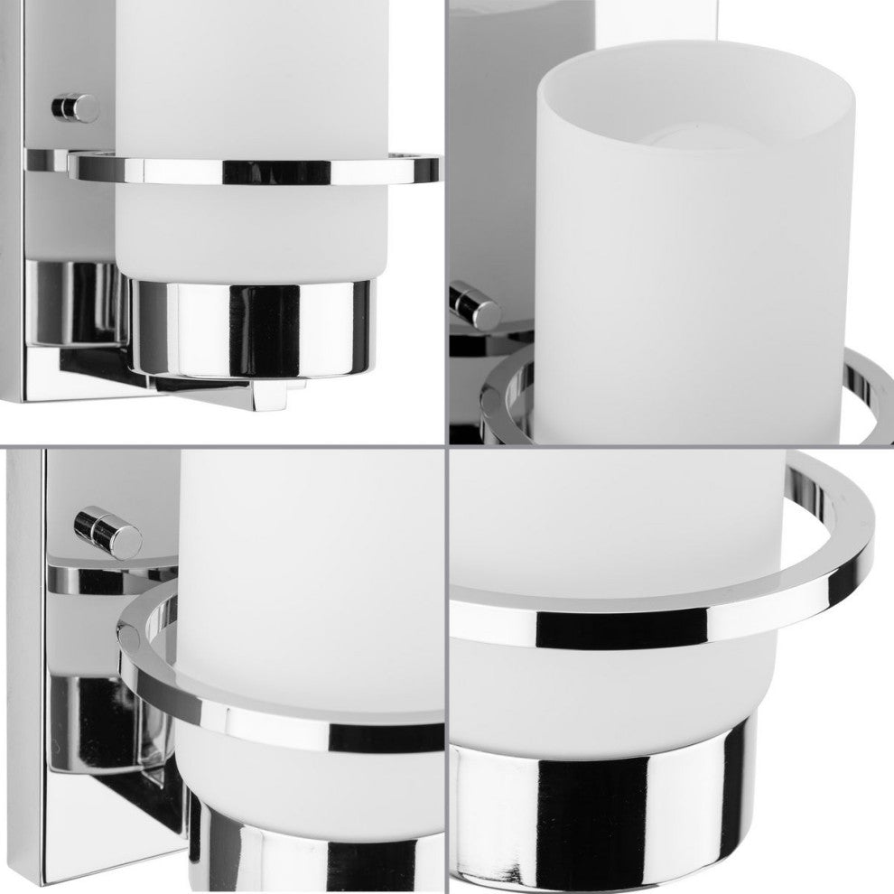 Reiss Collection One-Light Modern Farmhouse Polished Chrome Vanity Light