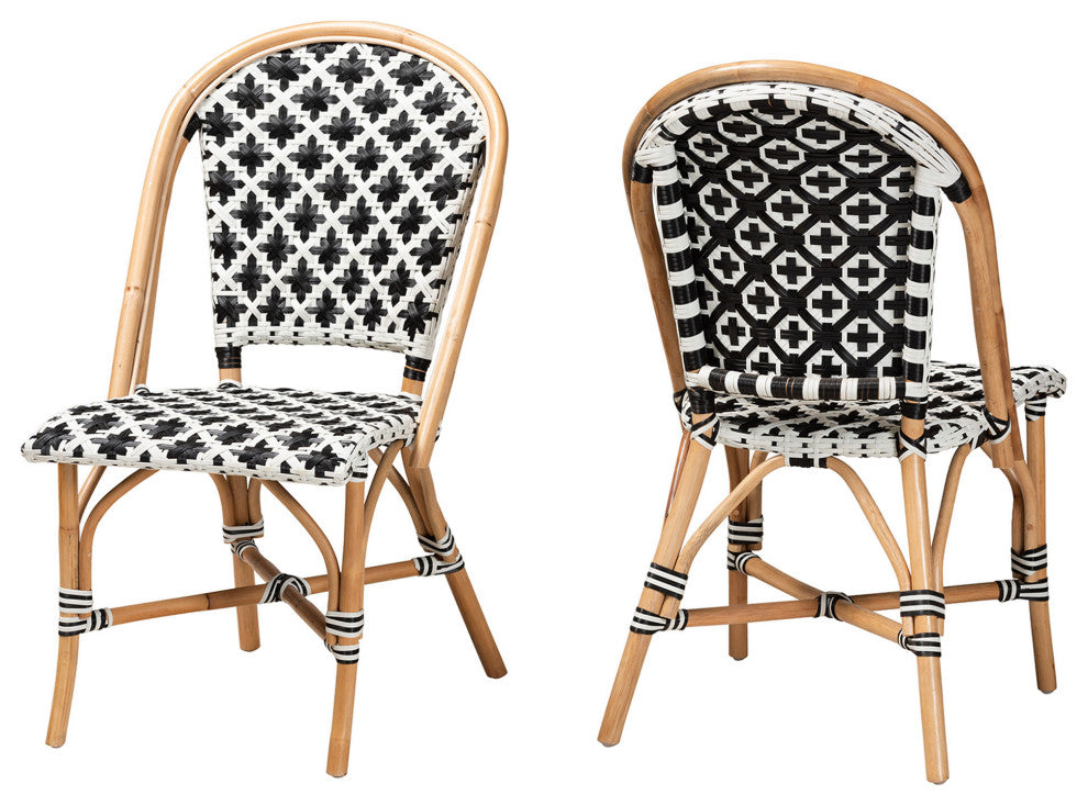 Gia Weaving Natural Rattan 2-Piece  Bistro Chair Set