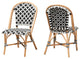Gia Weaving Natural Rattan 2-Piece  Bistro Chair Set