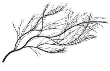 Black with Gold Metal Branch Wall Decor