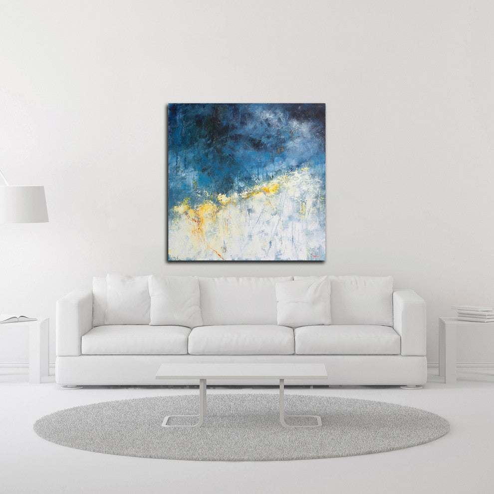Yellow Bloom by Patrick Dennis, Print on Canvas, 16"x16"