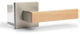Modern Heavy Duty Designer Interior Door Lever - Summit Collection, Satin Nickel, Privacy Left Hand