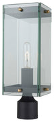 Bradgate AC8143BK Outdoor Post Light, Matte Black and Harvest Brass