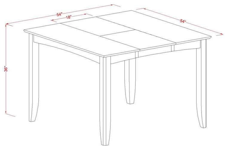 Fake9H-Blk-W, 9-Piece Counter Height Pub Set, Pub Table and 8 Dining Chairs