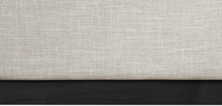 Logan Beige Linen Textured Fabric Twin Bed, Beige, King