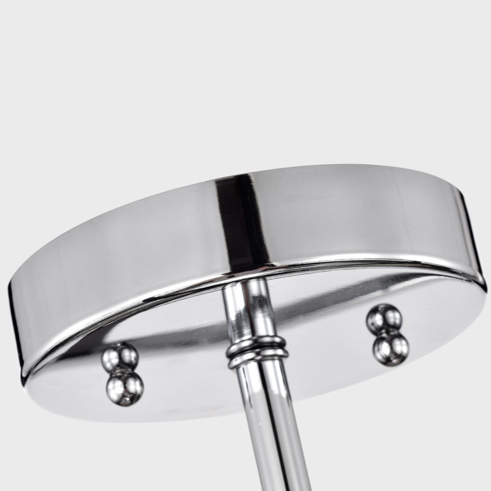 Ironclad Industrial 3 Light Chrome Semi-Flush Ceiling Fixture 15" Wide