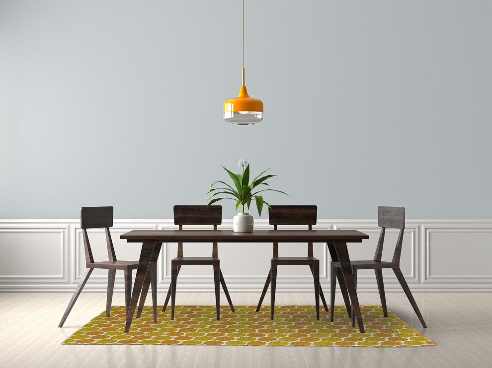 Geometric Rug, Sunny Mustard, 5'x7'