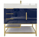 Madison 36" Freestanding Vanity With Reinforced Acrylic Sink, High Gloss Blue