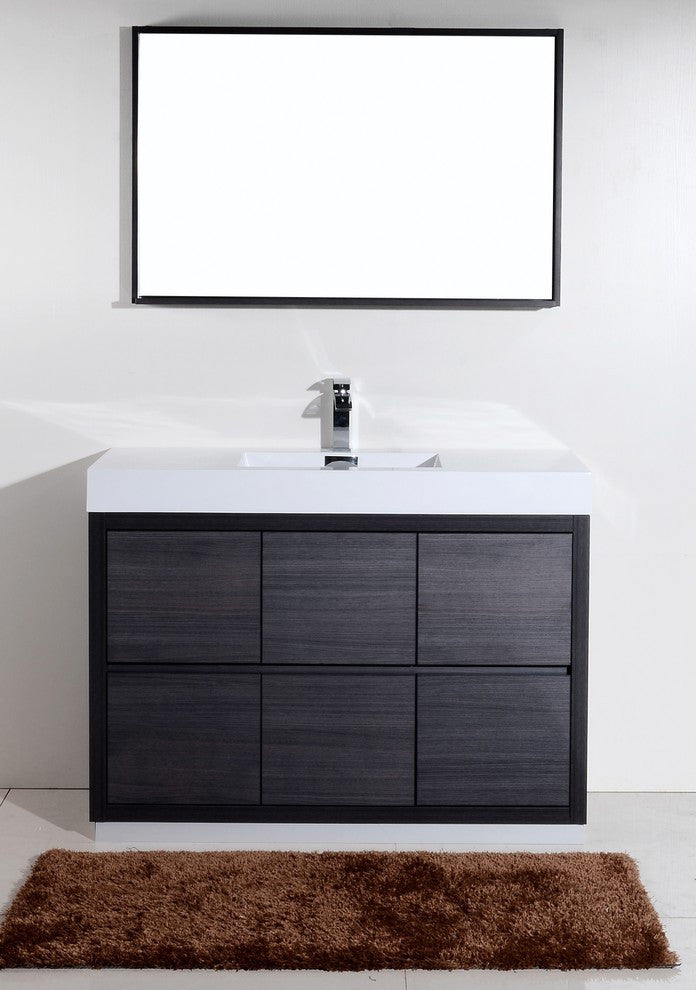 Bliss 48" Single Bathroom Vanity in Gray Oak