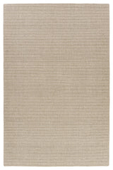 Beige Transitional Solid Handwoven New Zealand Wool Indoor Rug, 10' x 14'