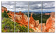 Bryce Canyon National Park, Landscape Canvas Art Print, 48"x28", 4 Panels