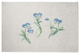 What a Pansy Rug, Blue, 5'x7'