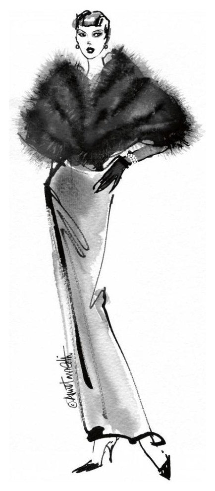 "Fifties Fashion I" Digital Paper Print by Anne Tavoletti, 25"x38"