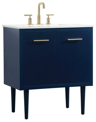 Home Living 19" Midcentury Modern Blue-Light Bathroom Vanity