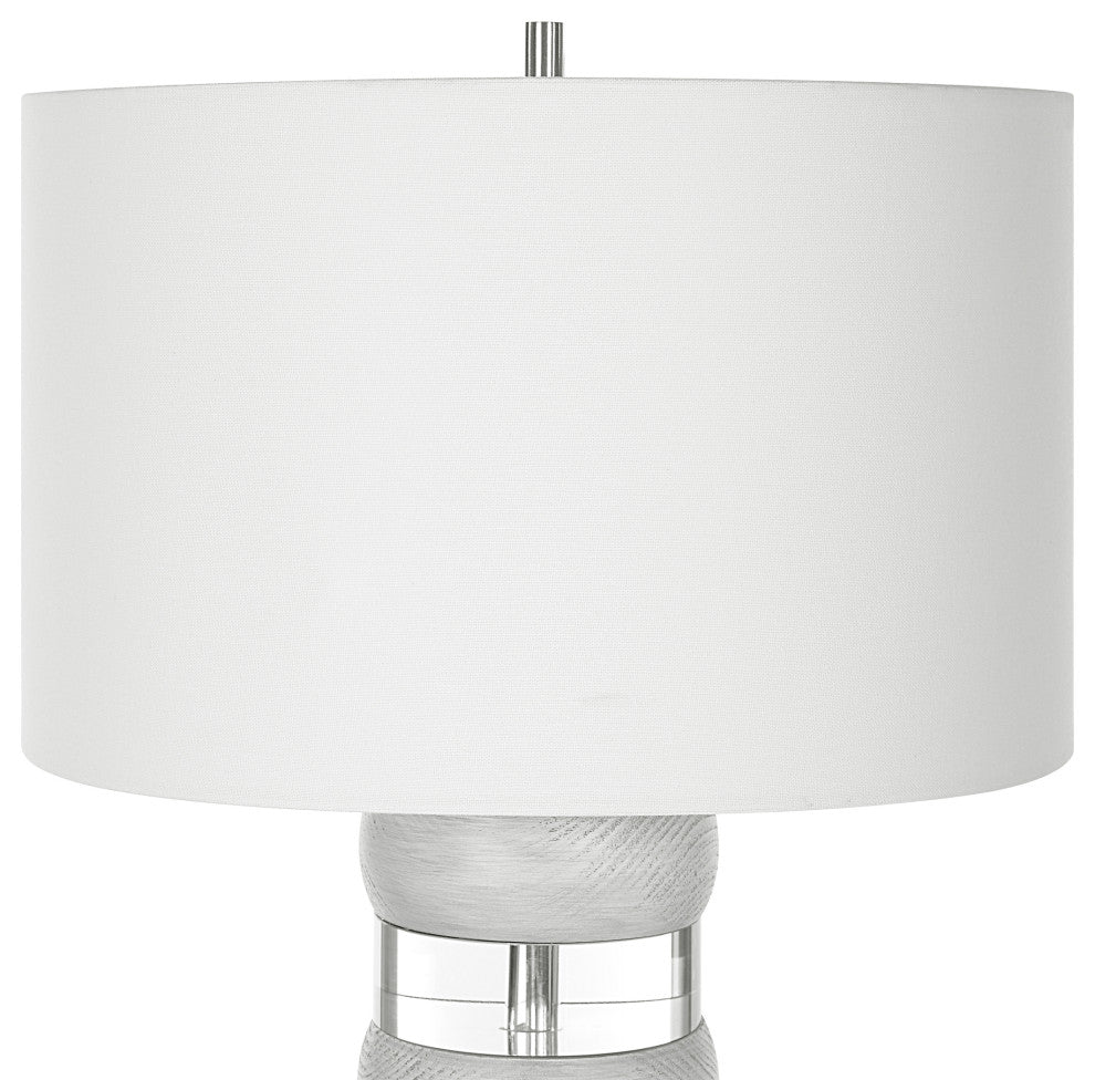 Uttermost 30192 Band Together Crystal/Wood Table Lamp