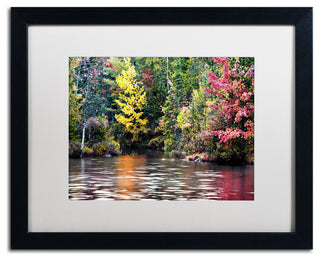 'Adirondacks' Matted Framed Canvas Art by David Ayash