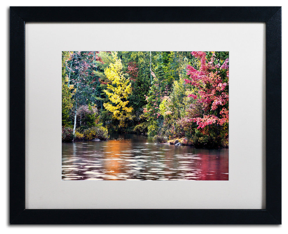 'Adirondacks' Matted Framed Canvas Art by David Ayash
