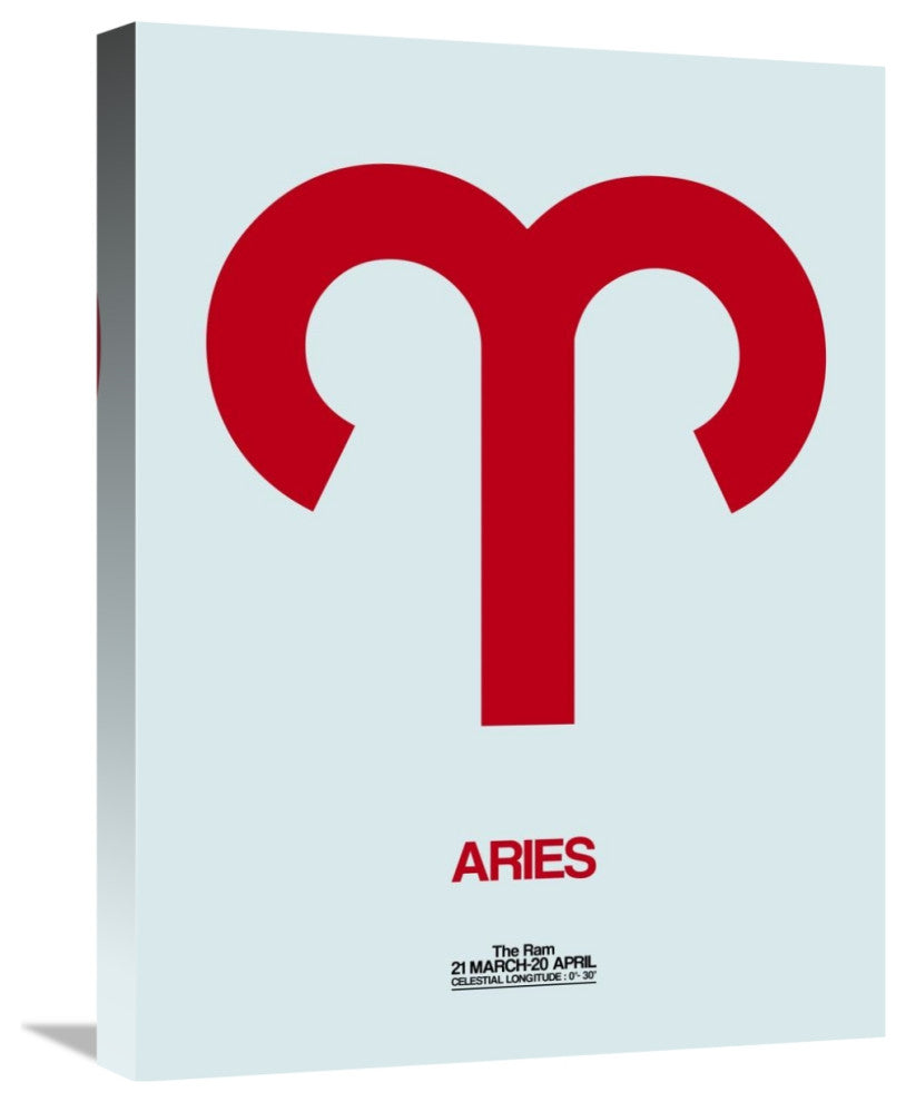 "Aries Zodiac Sign Red" Fine Art Print