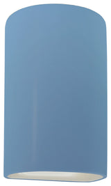 Ambiance Large Cylinder Wall Sconce, Open Top/Bottom, Sky Blue, Standard