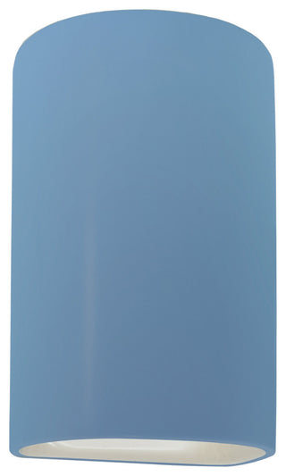 Ambiance Large Cylinder Wall Sconce, Open Top/Bottom, Sky Blue, Standard