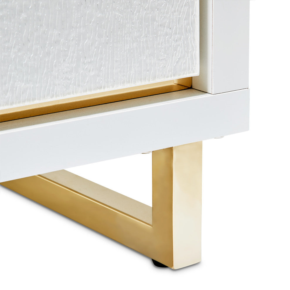 Palm Gate 6-Drawer Chest, Cloud White