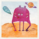 "Alien Friend Number 2" Framed Canvas Giclee by Skip Teller, 33x33"