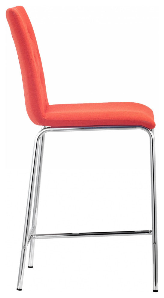 Uppsala Counter Chair, Set of 2 Tangerine