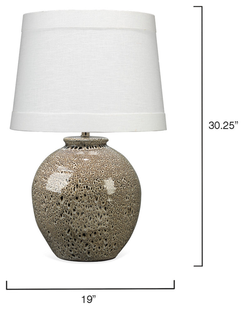 Vagabond Table Lamp, Brown Reactive Glaze Ceramic