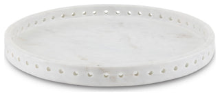 Freya White Marble Large Tray