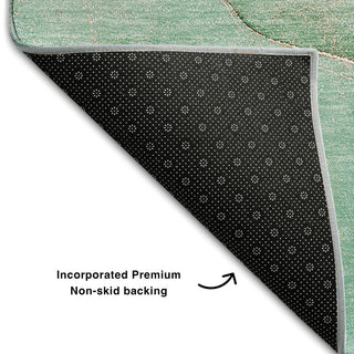 Premium Machine Washable Mayfield AMF508 Teal 10' x 14' Rug