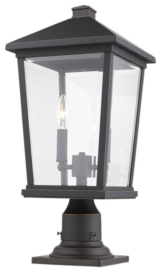 Z-Lite 568PHBR-533PM Beacon 2 Light 22" Tall Outdoor Pier Mount - Oil Rubbed