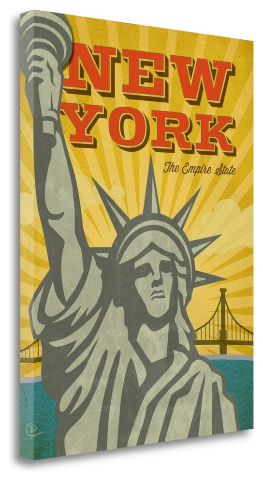 "New York The Empire State" By Renee Pulve, Giclee Print on Gallery Wrap Canvas