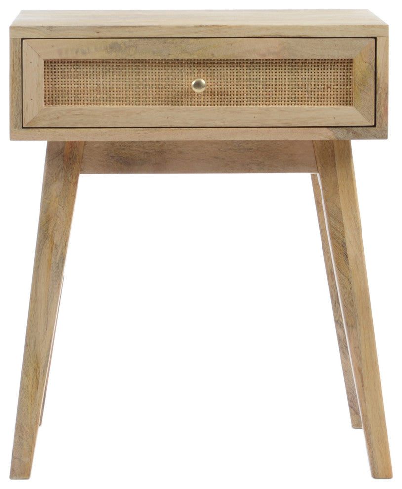 Scandinavian Reed Side Table Natural - Natural
