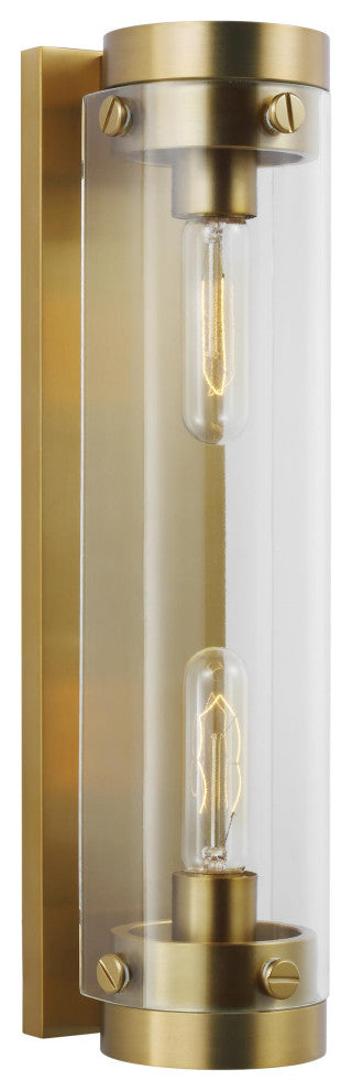 Garrett Linear Sconce, Burnished Brass