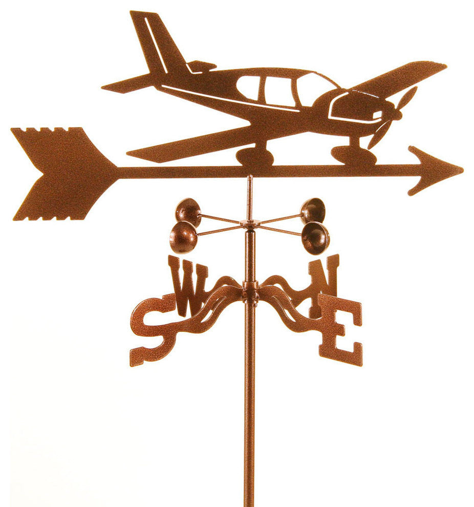 Lo Wing Airplane Weathervane With Roof Mount