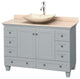 Acclaim Oyster Gray Vanity, 48", Arista Ivory Marble, Ivory Marble