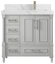 Aberdeen 36 Right Offset Bath Vanity in Coventry Gray 2" Calacatta Laza