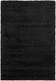 California Shag Black Area Rug SG151 - 4'' x 6''