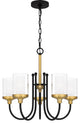 Quoizel ROW5022MBK 5-Light Chandelier, Rowland