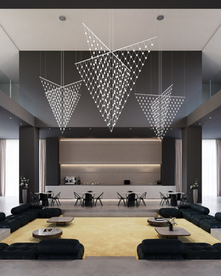 Sonneman 1885.C Constellation Galaxy Matrix 4 Light 78"W LED - Bright Satin